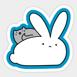 Big Bunny and Little Cat Sticker